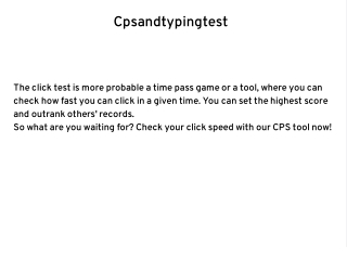 Cpsandtypingtest