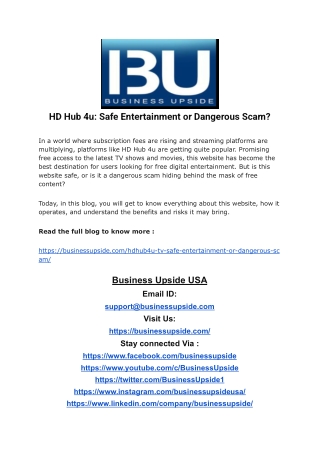 HD Hub 4u_ Safe Entertainment or Dangerous Scam_