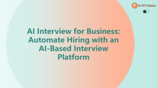 AI Interview for Business Automate Hiring with an AI-Based Interview Platform