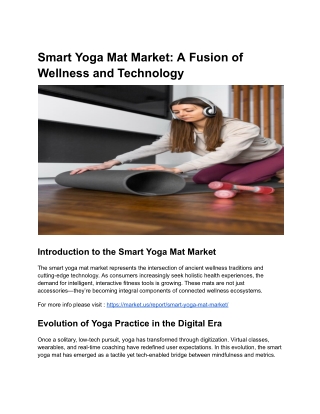 Mindful Innovation: Exploring the Smart Yoga Mat Trend