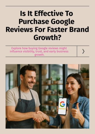 Is It Effective To Purchase Google Reviews For Faster Brand Growth?