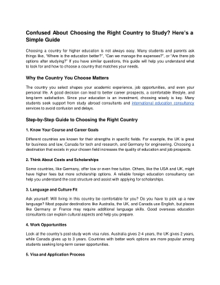 Confused About Choosing the Right Country to Study - Google Docs