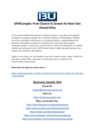 SFMCompile_ From Source to Screen for Next-Gen Virtual Films