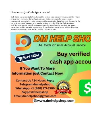 Unlock Seamless Transactions: Buy Verified Cash App Account