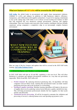 SAP Ariba Training Institutes  SAP Ariba Training in Bangalore
