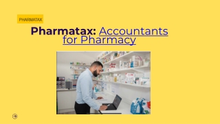 Accountants for Pharmacy - Pharmatax