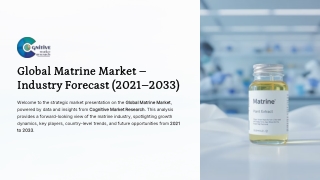 Matrine Market Report