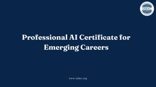 Professional AI Certificate for Emerging Careers....