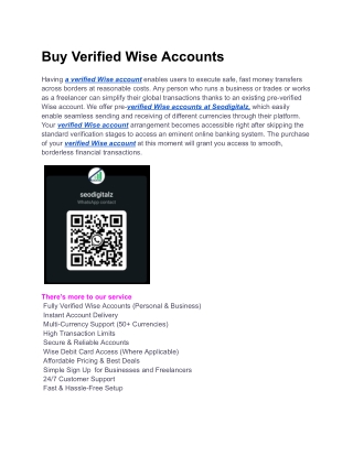 (2.3) How Sellers Verify Wise Accounts Before Selling [2025–2027 Info]