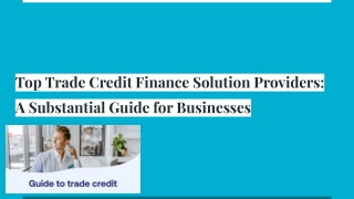 Top Trade Credit Finance Solution Providers_ A Substantial Guide for Businesses