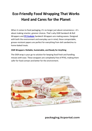 ITC Ecobyte Sandwich Wrappers –Pack of 200