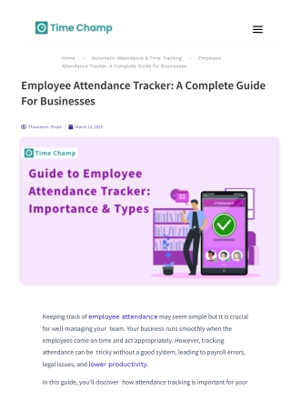 Employee Attendance Tracker A Complete Guide for Businesses
