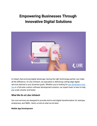 Empowering Businesses Through Innovative Digital Solutions