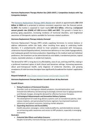 Hormone Replacement Therapy Market Size