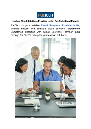 Leading Cloud Solutions Provider India _ Pal.Tech Cloud Experts
