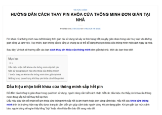 HƯỚNG DẪN CÁCH THAY PIN KHÓA CỬA THÔNG MINH ĐƠN GIẢN TẠI NHÀ