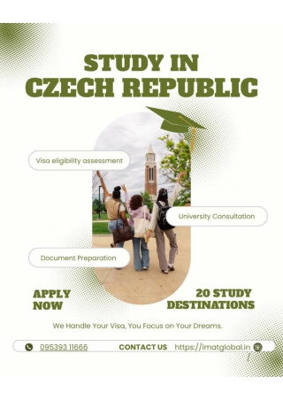 Study in Czech republic poster by IMAT Global