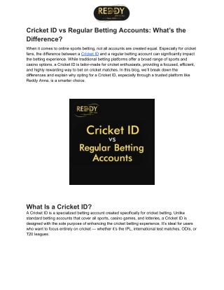 Cricket ID vs Regular Betting Accounts_ What’s the Difference_