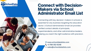 School Administrator Email List | Reach Key Education Decision-Makers