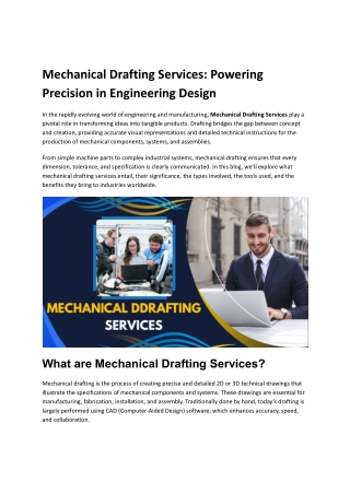 mechanical drafting services powering precision
