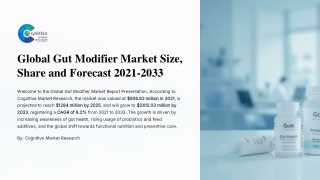 Global Gut Modifier Market Size Share and Forecast 2021 2033