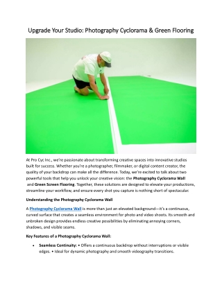 Green Screen Flooring
