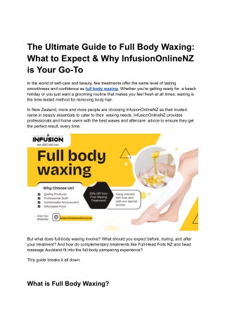 The Ultimate Guide to Full Body Waxing_ What to Expect & Why InfusionOnlineNZ