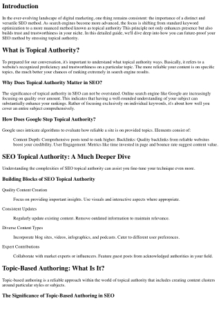 Future-Proofing Your SEO Method with Focus on Topical Authority