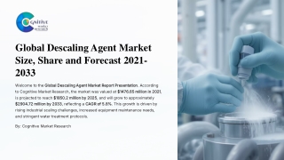 Global Descaling Agent Market Size Share and Forecast 2021 2033