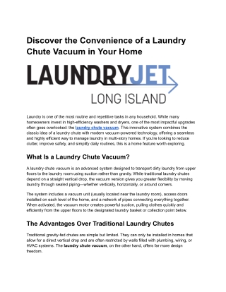 Discover the Convenience of a Laundry Chute Vacuum in Your Home (2)