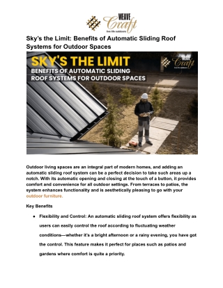 Sky’s the Limit_ Benefits of Automatic Sliding Roof Systems for Outdoor Spaces