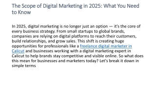 The Scope of Digital Marketing in 2025