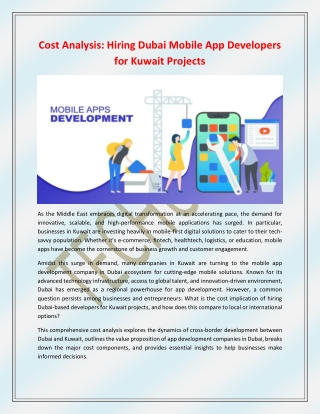 cost analysis hiring dubai mobile app developers