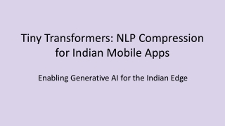 tiny transformers nlp compression for indian