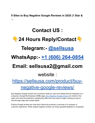 9 Sites to Buy Negative Google Reviews in 2025 (1 Star &