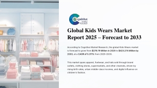 Global Kids Wears Market Report 2025