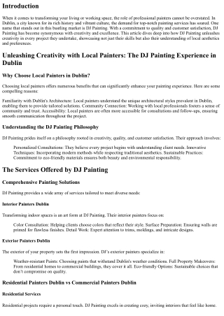 **Unleashing Creativity with Local Painters: The DJ Painting Experience in Dubli
