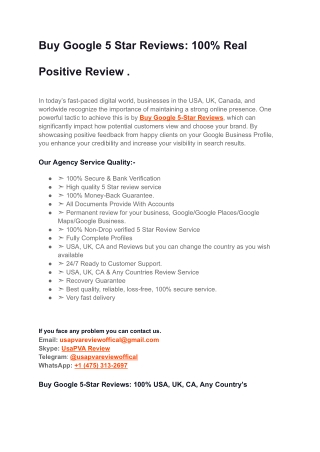 The Best Way On How To Buy Google 5 Star Reviews