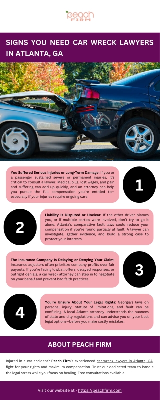 Signs You Need Car Wreck Lawyers in Atlanta, GA