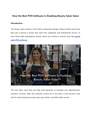 How the Best POS Software Is Doubling Beauty Salon Sales