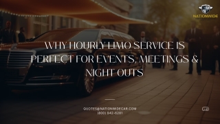 Why Hourly Limo Service is Perfect for Events, Meetings & Night Outs