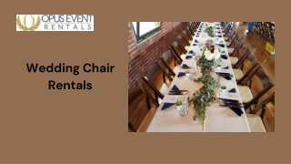 Elegant Wedding Chair Rentals | Opus Rentals