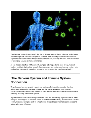 Chiropractic Care and Immunity_ A Natural Path to Better Health
