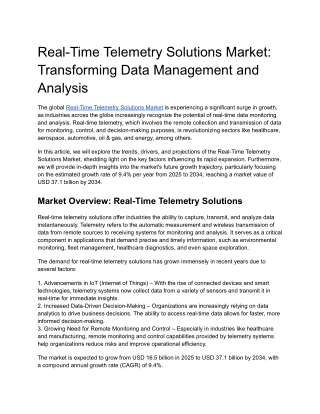 real time telemetry solutions market transforming