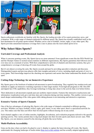 Sky Sports: Your Portal to Premier Sporting Occasions