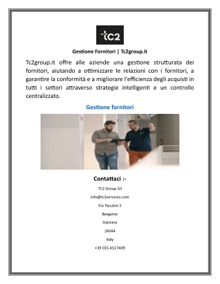 Gestione Fornitori  Tc2group.it