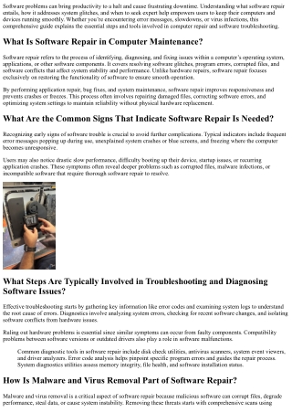 software problems can bring productivity