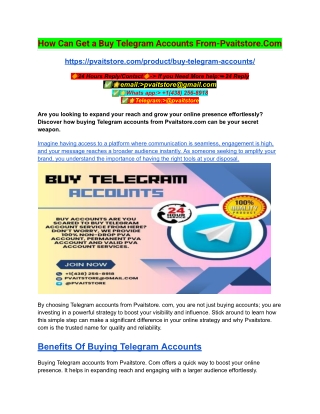 How Can Get a Buy Telegram Accounts From-Pvaitstore (2)