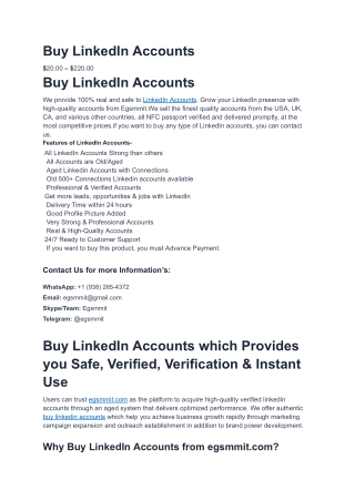 The Leading Choice for Buy LinkedIn Accounts