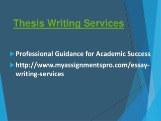 Thesis Writing Services